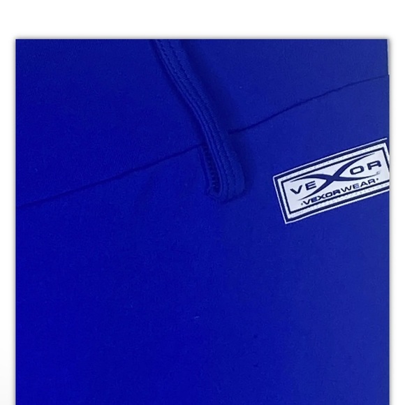 Vector Wear Juniors Redline Extreme Workout Pants Exercise Sz 0 Blue Red Nylon - Picture 4 of 11